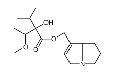 (2R)-2-Hydroxy-2-[(R)-1-methoxyethyl]-3-methylbutanoic acid [(7aS)-2,3,5,7a-tetrahydro-1H-pyrrolizin-7-yl]methyl ester Structure
