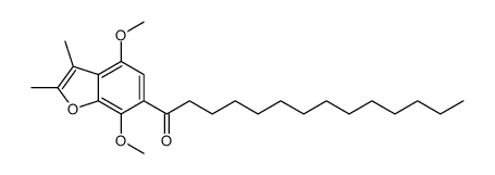 1-(4,7-dimethoxy-2,3-dimethyl-1-benzofuran-6-yl)tetradecan-1-one结构式