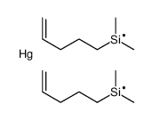 dimethyl(pent-4-enyl)silicon,mercury Structure