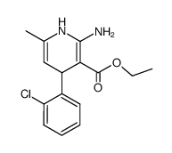 2-amino-4-(2-chloro-phenyl)-6-methyl-1,4-dihydro-pyridine-3-carboxylic acid ethyl ester结构式