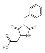 (1-苄基-5-氧代-2-硫氧代咪唑啉-4-基)-乙酸结构式