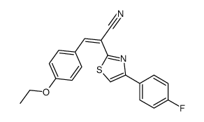 (Z)-3-(4-ethoxyphenyl)-2-[4-(4-fluorophenyl)-1,3-thiazol-2-yl]prop-2-enenitrile结构式