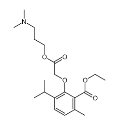 3-Isopropyl-6-methyl-2-(3-dimethylaminopropyloxycarbonylmethoxy)benzoic acid ethyl ester structure