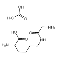 acetic acid; 2-amino-6-[(2-aminoacetyl)amino]hexanoic acid Structure