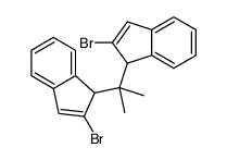 2-bromo-1-[2-(2-bromo-1H-inden-1-yl)propan-2-yl]-1H-indene结构式