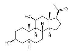 3β,11β-dihydroxy-5α-pregnan-20-one Structure