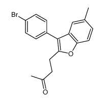 4-[3-(4-bromophenyl)-5-methyl-1-benzofuran-2-yl]butan-2-one Structure