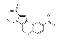 2-[(1-ethyl-5-nitroimidazol-2-yl)methylsulfanyl]-5-nitropyridine结构式