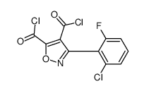 3-(2-chloro-6-fluorophenyl)-1,2-oxazole-4,5-dicarbonyl chloride结构式