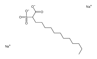 Tetradecanoic acid, 2-sulfo-, disodium salt structure