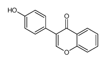 3-(4-hydroxyphenyl)chromen-4-one结构式