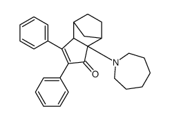 7a-(azepan-1-yl)-2,3-diphenyl-3a,4,5,6,7,7a-hexahydro-1H-4,7-methanoinden-1-one结构式