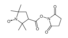 succinimidyl-2,2,5,5-tetramethyl-3-pyrroline-1-oxyl-3-carboxylate结构式