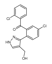 5,2'-dichloro-2-(4-hydroxymethyl-1(2)H-pyrazol-3-yl)-benzophenone Structure