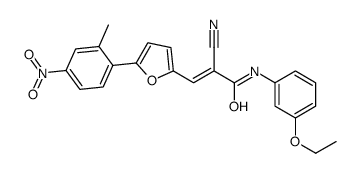 (E)-2-cyano-N-(3-ethoxyphenyl)-3-[5-(2-methyl-4-nitrophenyl)furan-2-yl]prop-2-enamide Structure