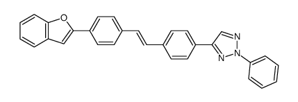 4-[4-(4-benzofuran-2-yl-styryl)-phenyl]-2-phenyl-2H-[1,2,3]triazole结构式