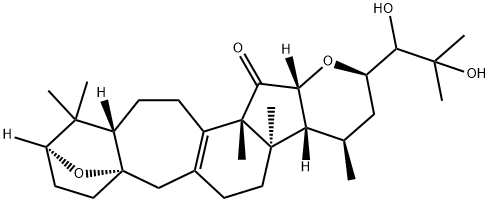 3β,10:16β,23-Diepoxy-24,25-dihydroxy-B(9a)-homo-19-norlanost-8-en-15-one Structure