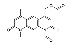 1-Formyl-1,2,8,9-tetrahydro-6,9-dimethyl-2,8-dioxopyrido[3,2-g]quinoline-4-ylmethyl=acetate结构式