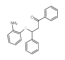 3-(2-aminophenyl)sulfanyl-1,3-diphenyl-propan-1-one结构式
