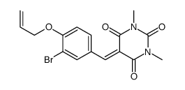 5-[(3-bromo-4-prop-2-enoxyphenyl)methylidene]-1,3-dimethyl-1,3-diazinane-2,4,6-trione Structure