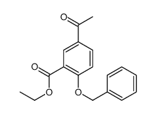 ethyl 5-acetyl-2-phenylmethoxybenzoate结构式