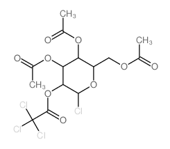 b-D-Glucopyranosyl chloride,3,4,6-triacetate 2-(trichloroacetate) (9CI)结构式