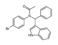 N-(4-bromophenyl)-N-[1H-indol-3-yl(phenyl)methyl]acetamide Structure