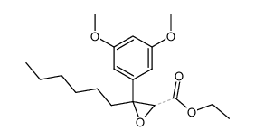 3-(3,5-Dimethoxy-phenyl)-3-hexyl-oxirane-2-carboxylic acid ethyl ester结构式