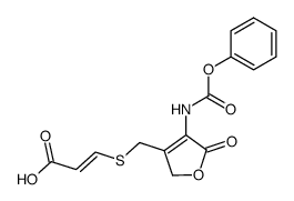 (E)-3-(5-Oxo-4-phenoxycarbonylamino-2,5-dihydro-furan-3-ylmethylsulfanyl)-acrylic acid结构式