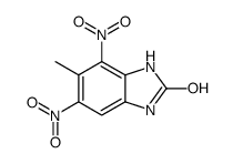 5-methyl-4,6-dinitro-1,3-dihydrobenzimidazol-2-one结构式