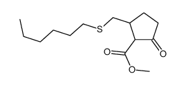 methyl 2-(hexylsulfanylmethyl)-5-oxocyclopentane-1-carboxylate Structure