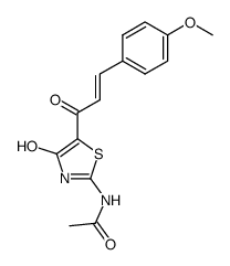 N-{4-Hydroxy-5-[(E)-3-(4-methoxy-phenyl)-acryloyl]-thiazol-2-yl}-acetamide结构式