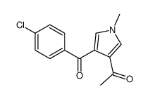 1-[4-(4-chlorobenzoyl)-1-methylpyrrol-3-yl]ethanone结构式
