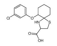 6-(3-chlorophenoxy)-1-thia-4-azaspiro[4.5]decane-3-carboxylic acid结构式