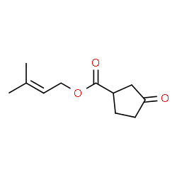 Cyclopentanecarboxylic acid, 3-oxo-, 3-methyl-2-butenyl ester (9CI) Structure
