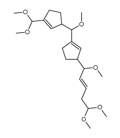 1,1,5,9,13,13-hexamethoxy-(2,4),(6,8)-bis(dimethylene)-2,6,10-tridecatriene Structure