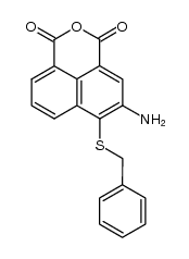 4-benzylmercapto-3-amino-1,8-naphthalic anhydride Structure