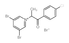 1-(4-chlorophenyl)-2-(3,5-dibromopyridin-1-yl)propan-1-one结构式