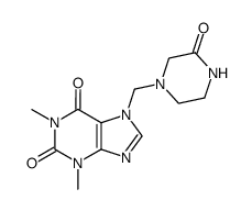 1,3-dimethyl-7-(3-oxo-piperazin-1-ylmethyl)-3,7-dihydro-purine-2,6-dione结构式