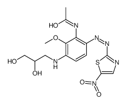 N-[3-[(2,3-dihydroxypropyl)amino]-2-methoxy-6-[(5-nitrothiazol-2-yl)azo]phenyl]acetamide结构式