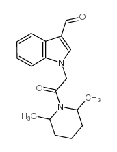 1-[2-(2,6-dimethylpiperidin-1-yl)-2-oxoethyl]indole-3-carbaldehyde结构式