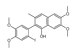 2-(2-Iodo-4,5-dimethoxy-phenyl)-6,7-dimethoxy-3-methyl-naphthalen-1-ol结构式