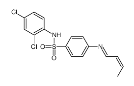 4-(but-2-enylideneamino)-N-(2,4-dichlorophenyl)benzenesulfonamide结构式