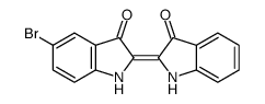 5-溴-2-1,3-二氢-3-氧代-2H-吲哚-2-亚基-1,2-二氢-3H-吲哚-3-酮结构式
