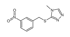 4-methyl-3-[(3-nitrophenyl)methylsulfanyl]-1,2,4-triazole结构式