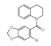 (6-bromobenzo[1,3]dioxol-5-yl)-(3,4-dihydro-2H-quinolin-1-yl)methanone picture