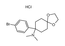 4-(p-bromophenyl)-4-dimethylaminocyclohexanone, ethylene ketal hydrochloride结构式