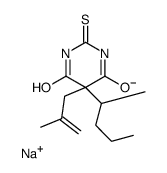 5-(2-Methyl-2-propenyl)-5-(1-methylbutyl)-2-sodiothio-4,6(1H,5H)-pyrimidinedione结构式