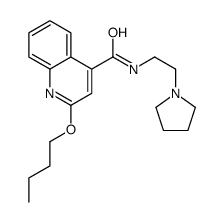 2-butoxy-N-(2-pyrrolidin-1-ylethyl)quinoline-4-carboxamide结构式