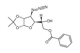 3-azido-3-deoxy-1,2-O-isopropylidene-6-O-benzoyl-α-D-glucofuranose Structure